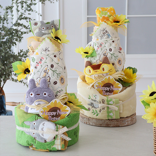 【おむつケーキ】トトロトリプルタワーおむつケーキ