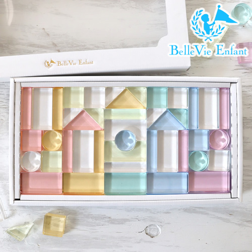 アンファン Lumiere Cubes Colore アクリル積み木 43ピース(日本製)