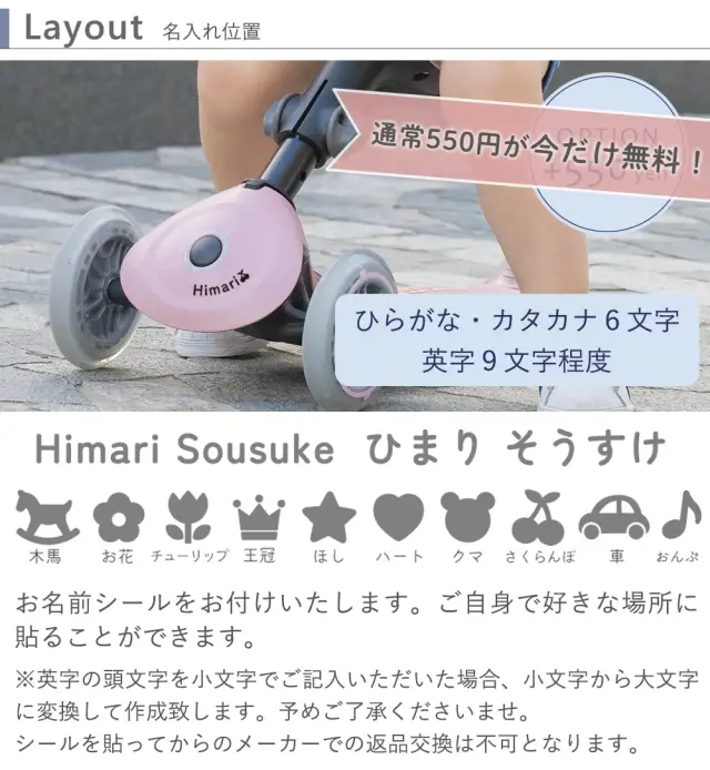 【キックスクーター】名前入り ゴーアップECO