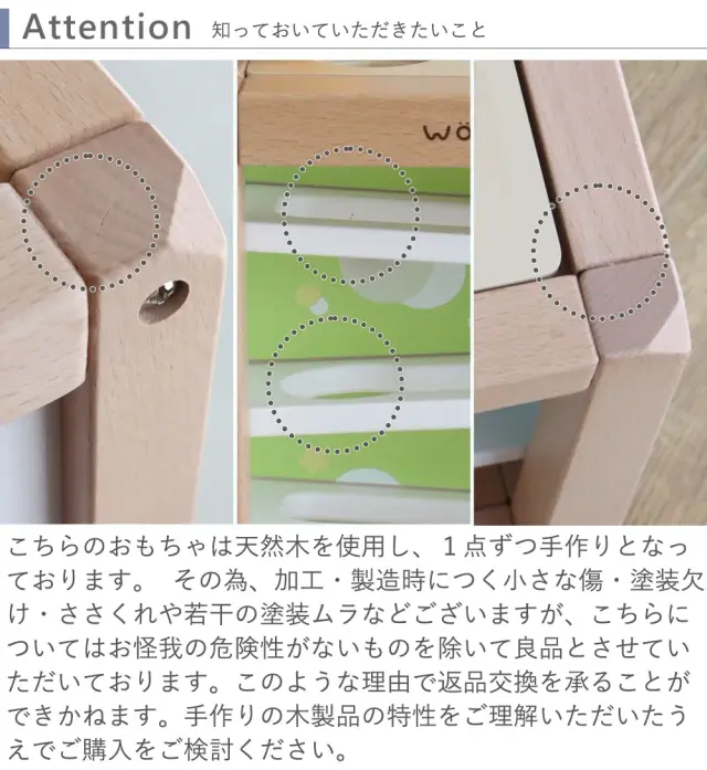 フルーツアクティビティボックス　Attention　ご注意