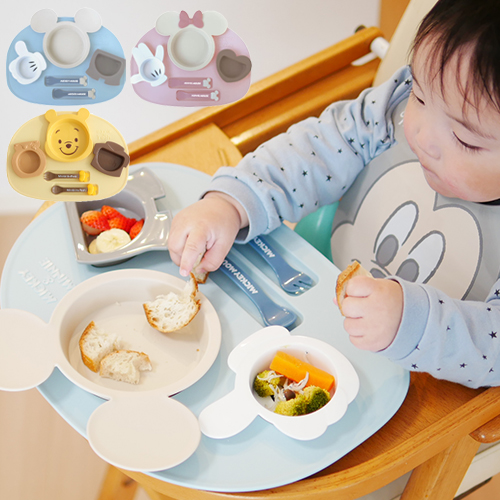 【出産祝い ベビー食器】ミッキー・ミニー アイコンランチプレート