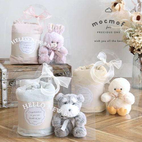 mocmof星型おくるみ+ふわぬいクリアトートギフトセット