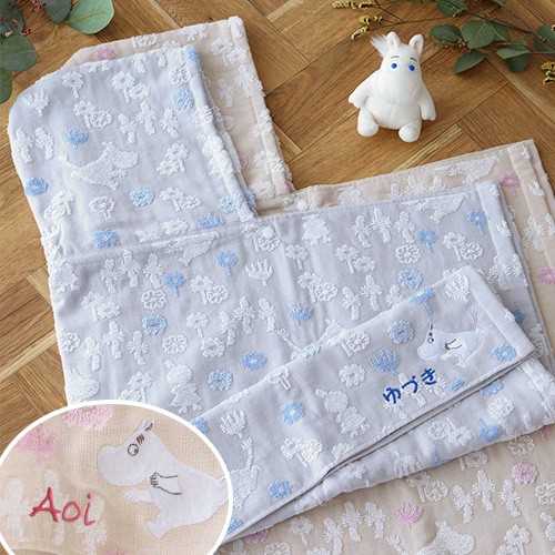 ムーミン フラワーピクニック フード付バスタオル