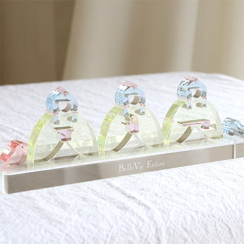 【出産祝い 誕生日】Lumiere Hinamatsuri アクリルひな人形 三人官女 単品(日本製)