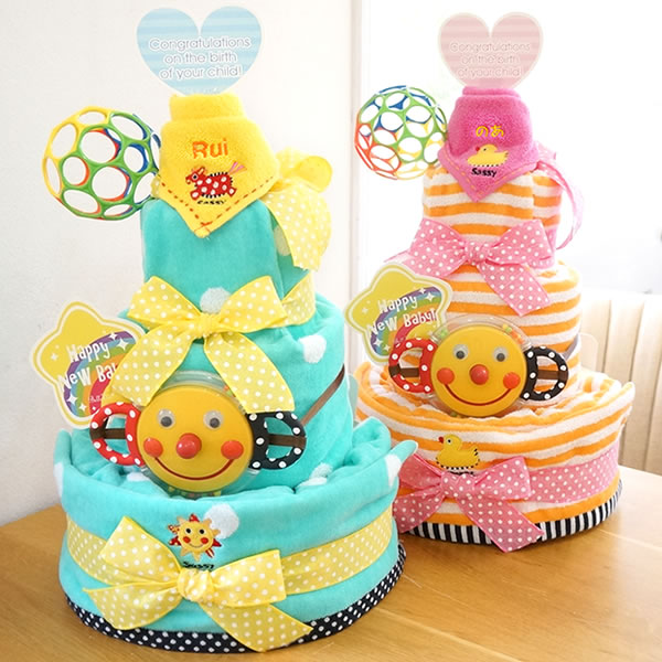 【おむつケーキ】Ｓａｓｓｙコットンブランケットタワーおむつケーキ