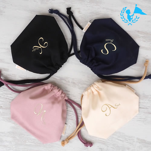 【名入れ 出産祝い】 アンファン ラフィネ 巾着バッグ（小）