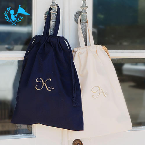 【名入れ 出産祝い】 アンファン ラフィネ 巾着バッグ(大)